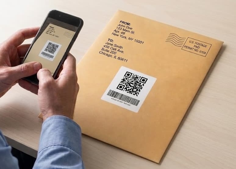 Scanning outbound postal mail proof