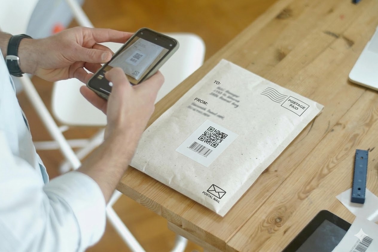 Facility staff scanning incoming postal mail